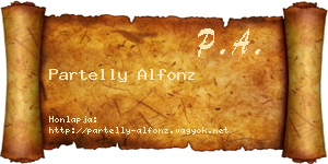 Partelly Alfonz névjegykártya